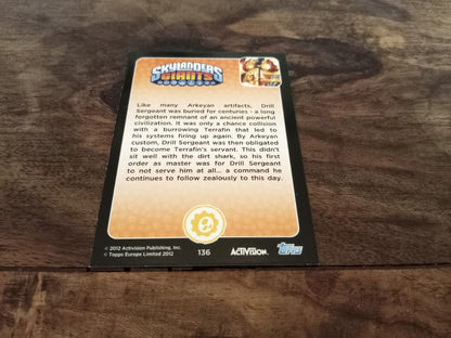 Skylanders Drill Sergeant 136 Trading Cards