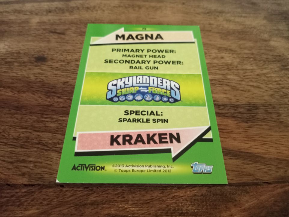 Skylanders Magna Kraken 75 Topps Trading Cards