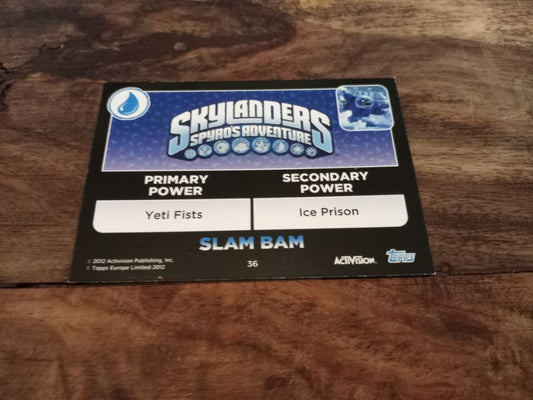 Skylanders Slam Bam 36 Topps Trading Cards