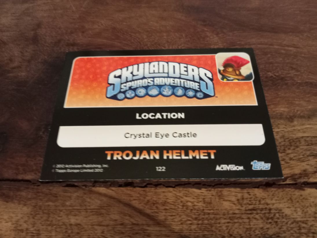 Skylanders Trojan Helmet 122 Topps Trading Cards