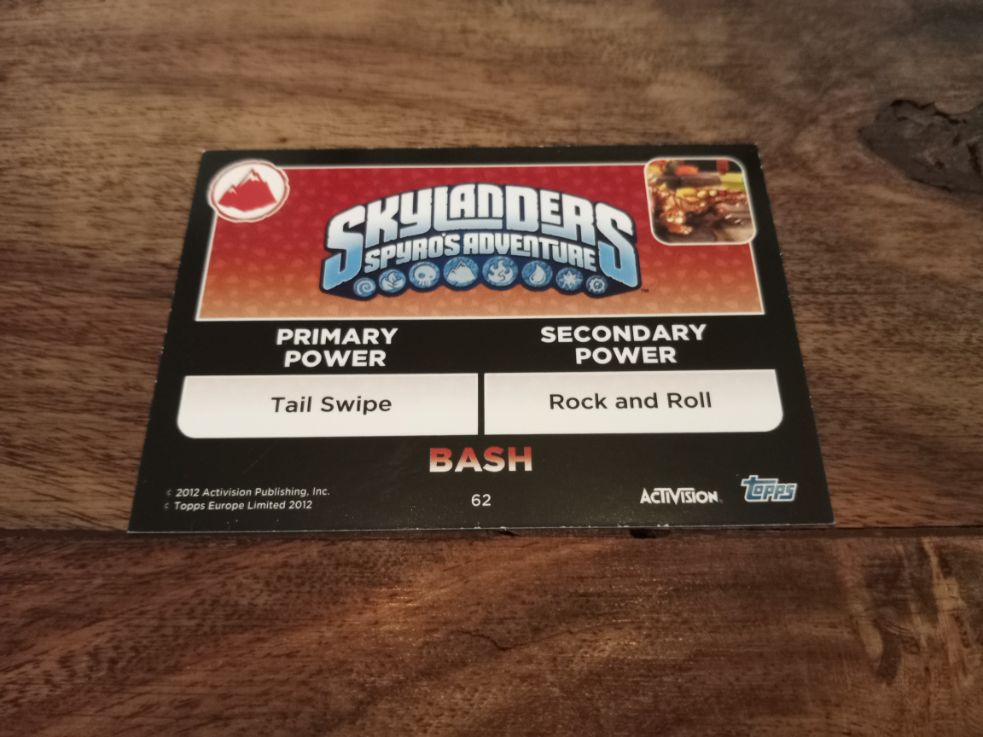 Skylanders Bash 62 Topps Trading Cards