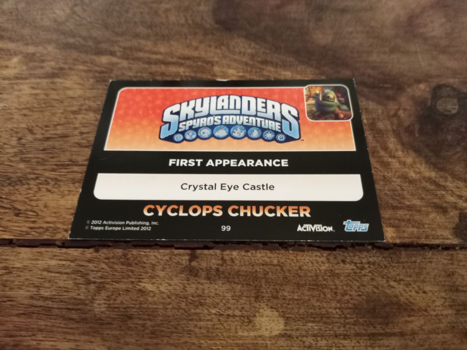 Skylanders Cyclops Chucker 99 Topps Trading Cards