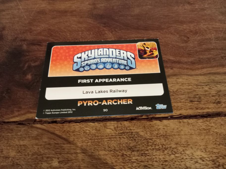 Skylanders Pyro-Archer 90 Topps Trading Cards