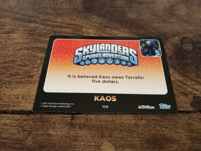 Skylanders Kaos 109 Topps Trading Cards