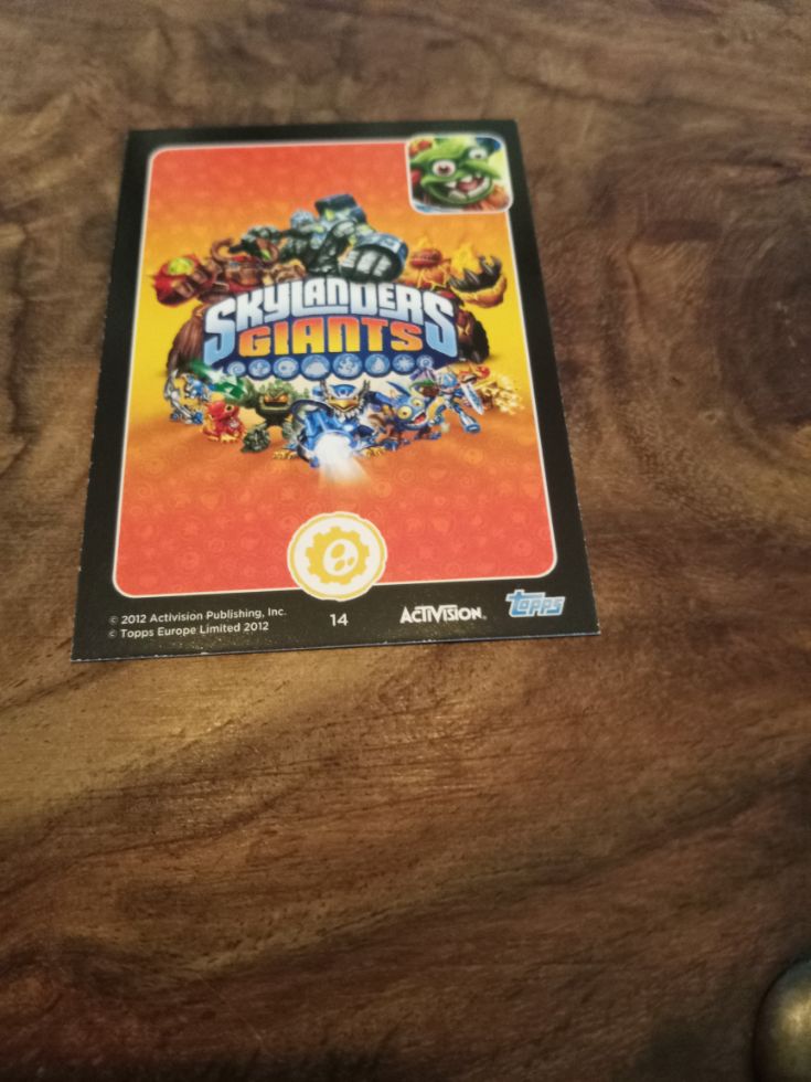 Skylanders Boomer 14 Topps Trading Cards