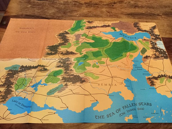 Forgotten Realms Map #2 TSR 1031XXX0702 AD&D 1987
