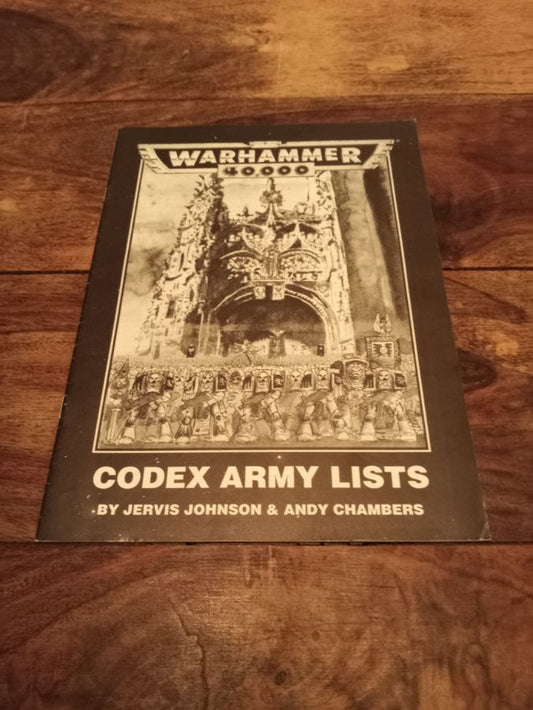Warhammer 40,000 Codex Army Lists Games Workshop 1993