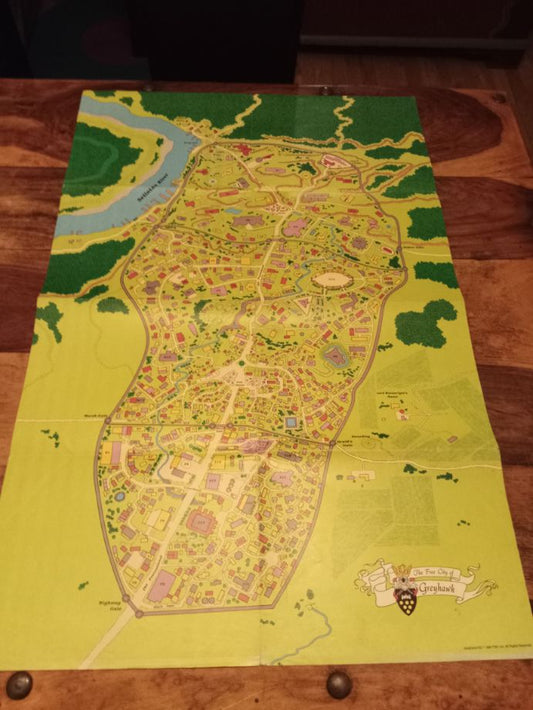 The Free City of Greyhawk Map AD&D TSR