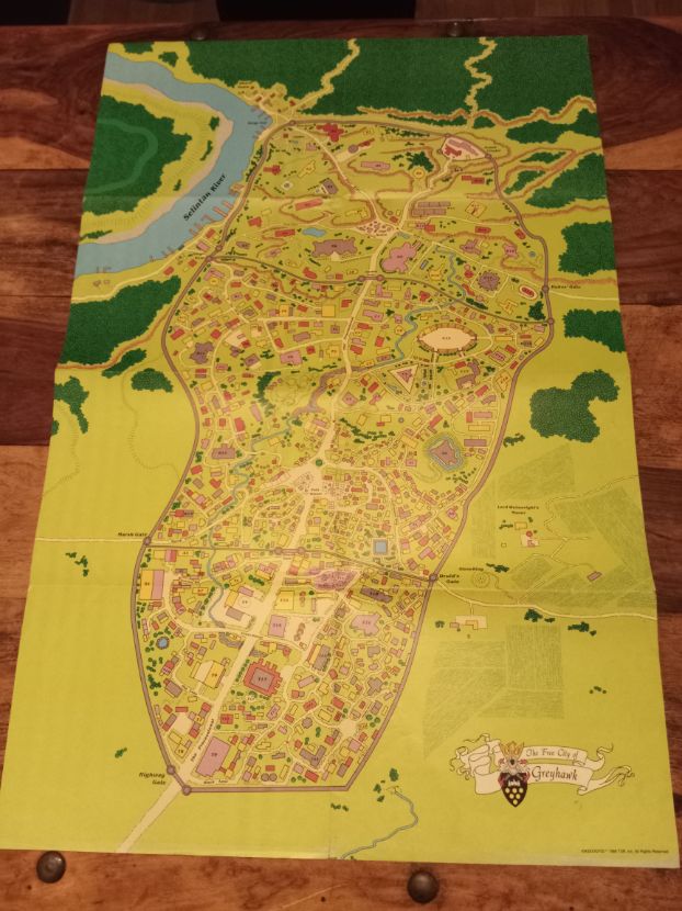 The Free City of Greyhawk Map AD&D TSR