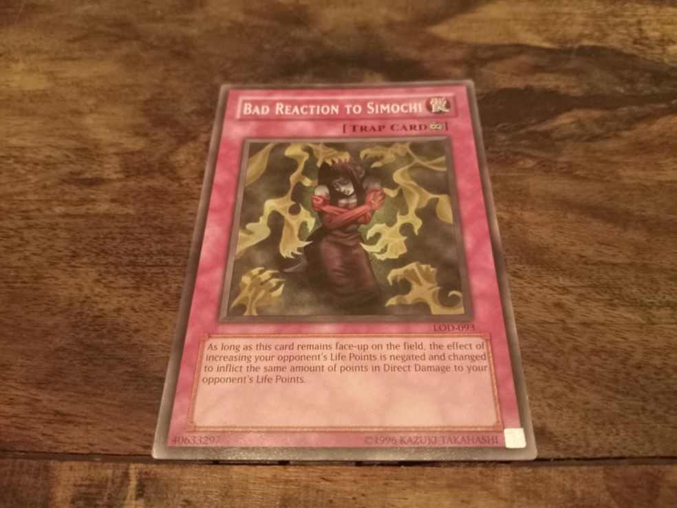 Yu-Gi-Oh! Bad Reaction to Simochi LOD-093