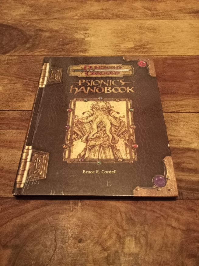 D&D Psionics Handbook Hardcover Dungeons & Dragons Wizards of the Coast 2001