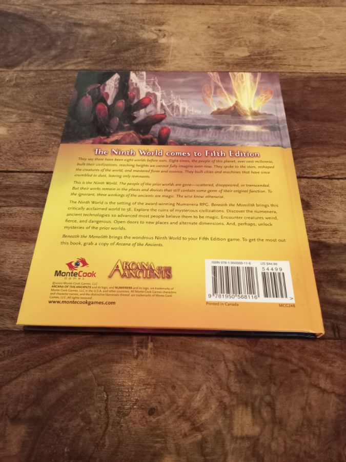 Beneath the Monolith Arcana of the Ancients (5e) Hardcover Monte Cook Games 2020