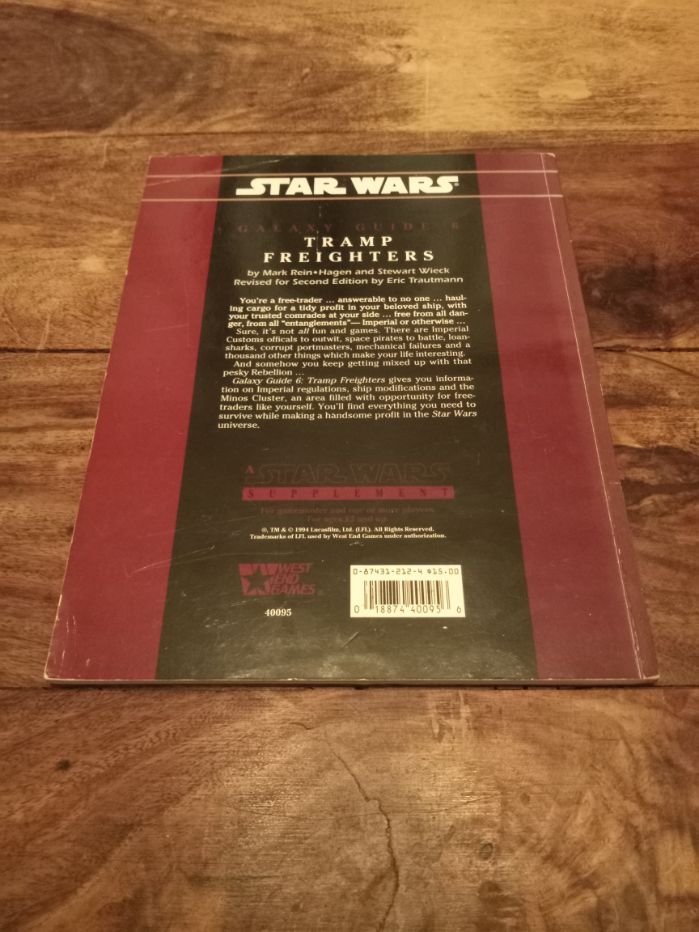 Star Wars Tramp Freighters Galaxy Guide 6 West End Games 1994
