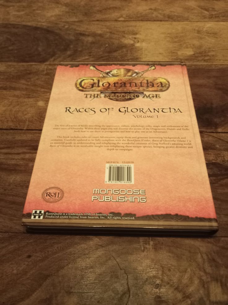 RuneQuest Races of Glorantha Volume 1, Glorantha The Second Age Mongoose 2010