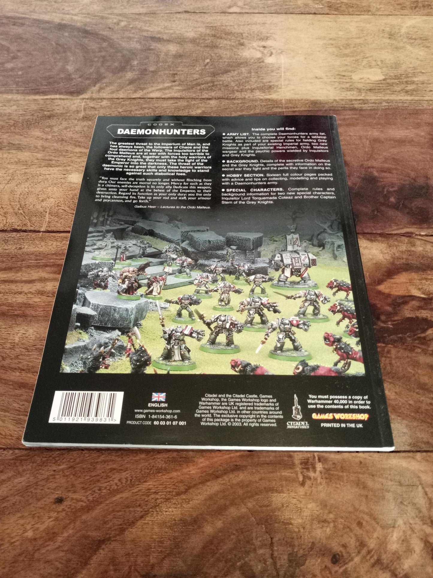 Warhammer 40k Daemonhunters Codex Games Workshop