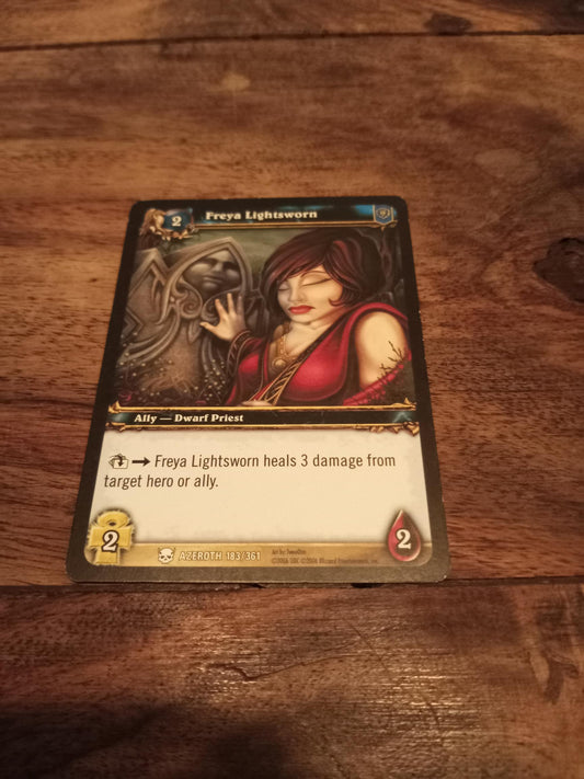 World of Warcraft Freya Lightsworn Azeroth Trading Card