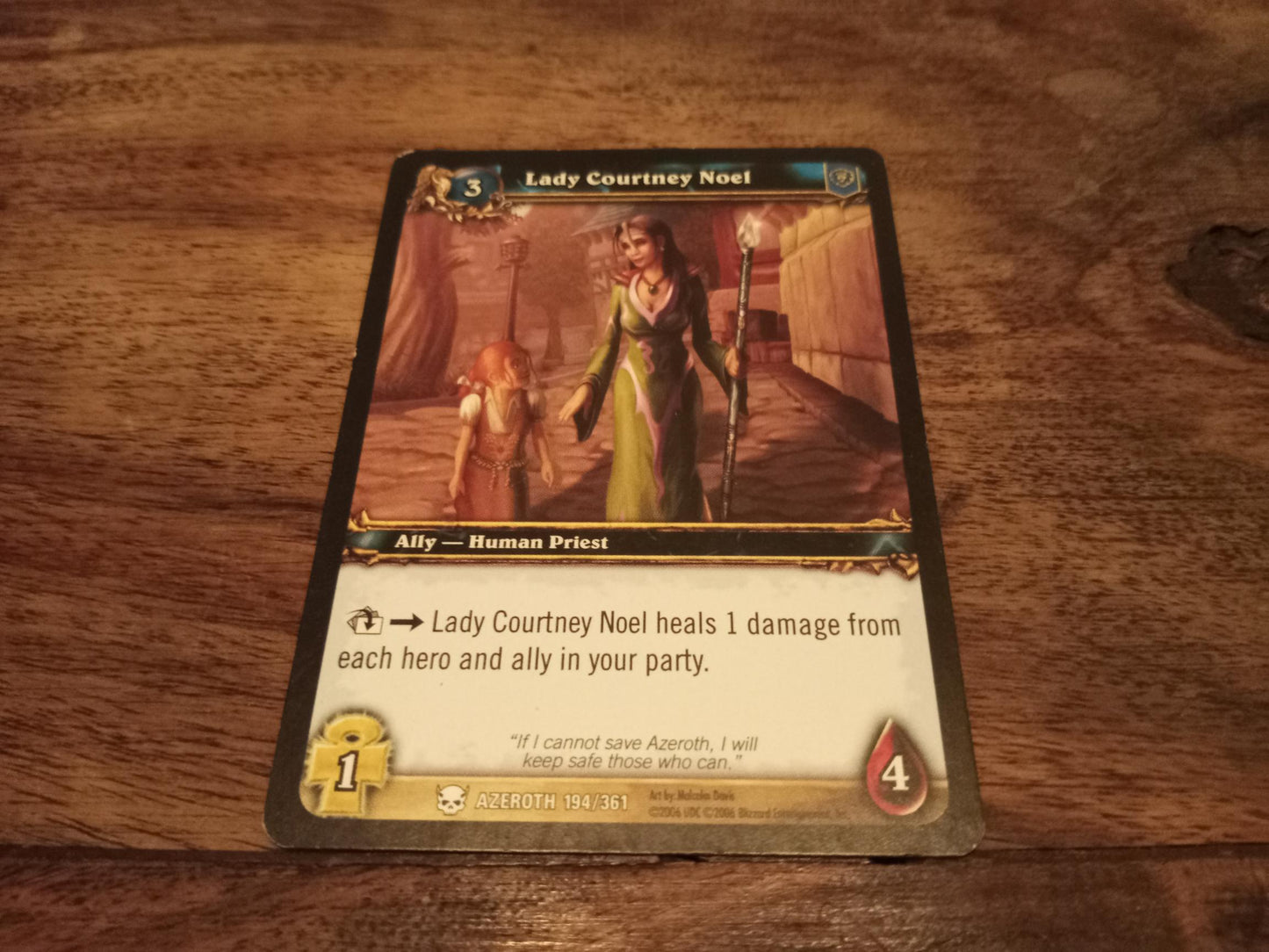 World of Warcraft Lady Courtney Noel Azeroth Trading Card