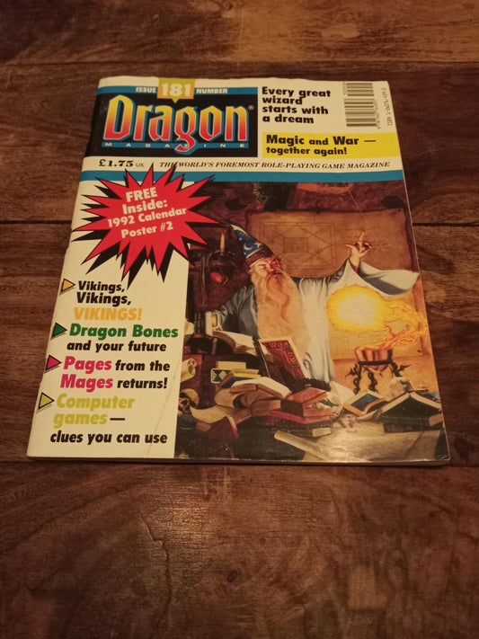 Dragon Magazine #181 May 1992 TSR D&D