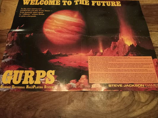 GURPS Poster Retail Shop Promo Steve Jackson 1990