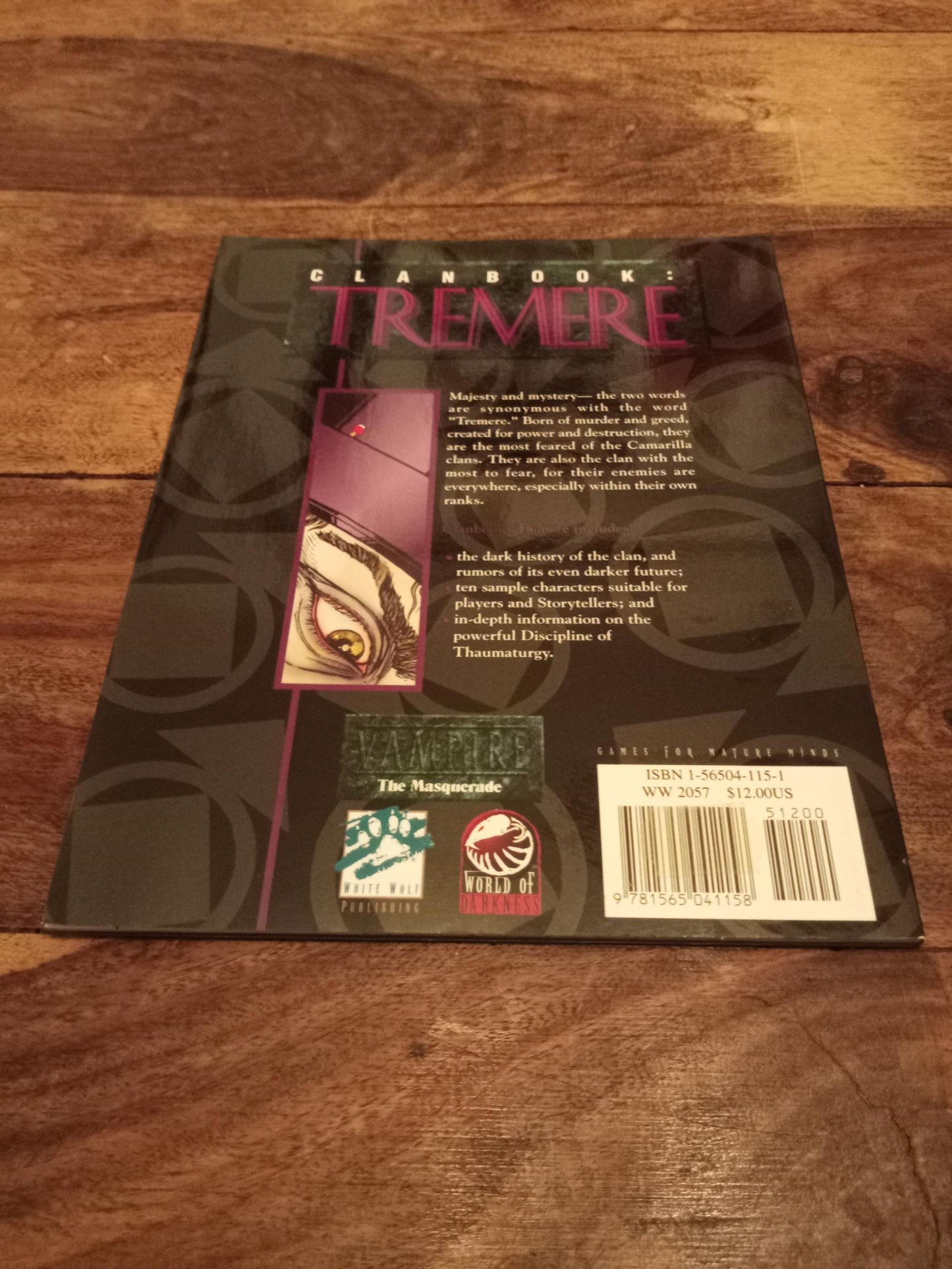 Vampire The Masquerade Clanbook Tremere 1st Ed White Wolf 1994