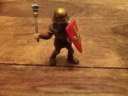 Schleich World of Knights Red Fleur De Lis Foot Soldier With Mace & Shield 70011