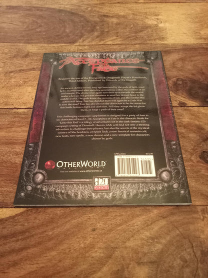 Acceptance of Fate Unto this End #3 d20  Diomin - OtherWorld Creations 2002