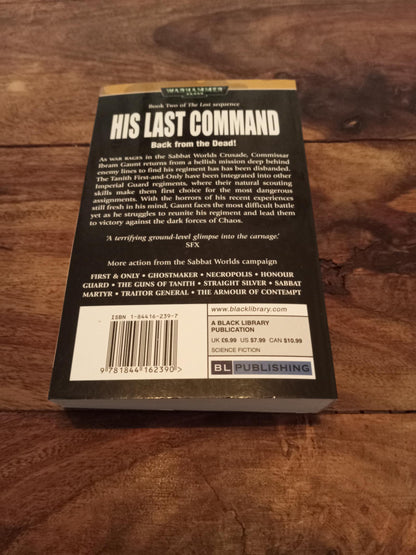 Warhammer 40K His Last Command Gaunt's Ghosts The Lost #2 Dan Abnett