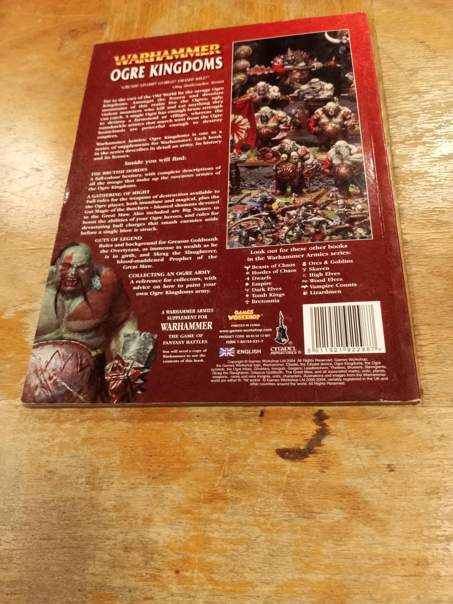 Warhammer Fantasy Ogre Kingdoms Army Book 6th Edition Games Workshop 2004