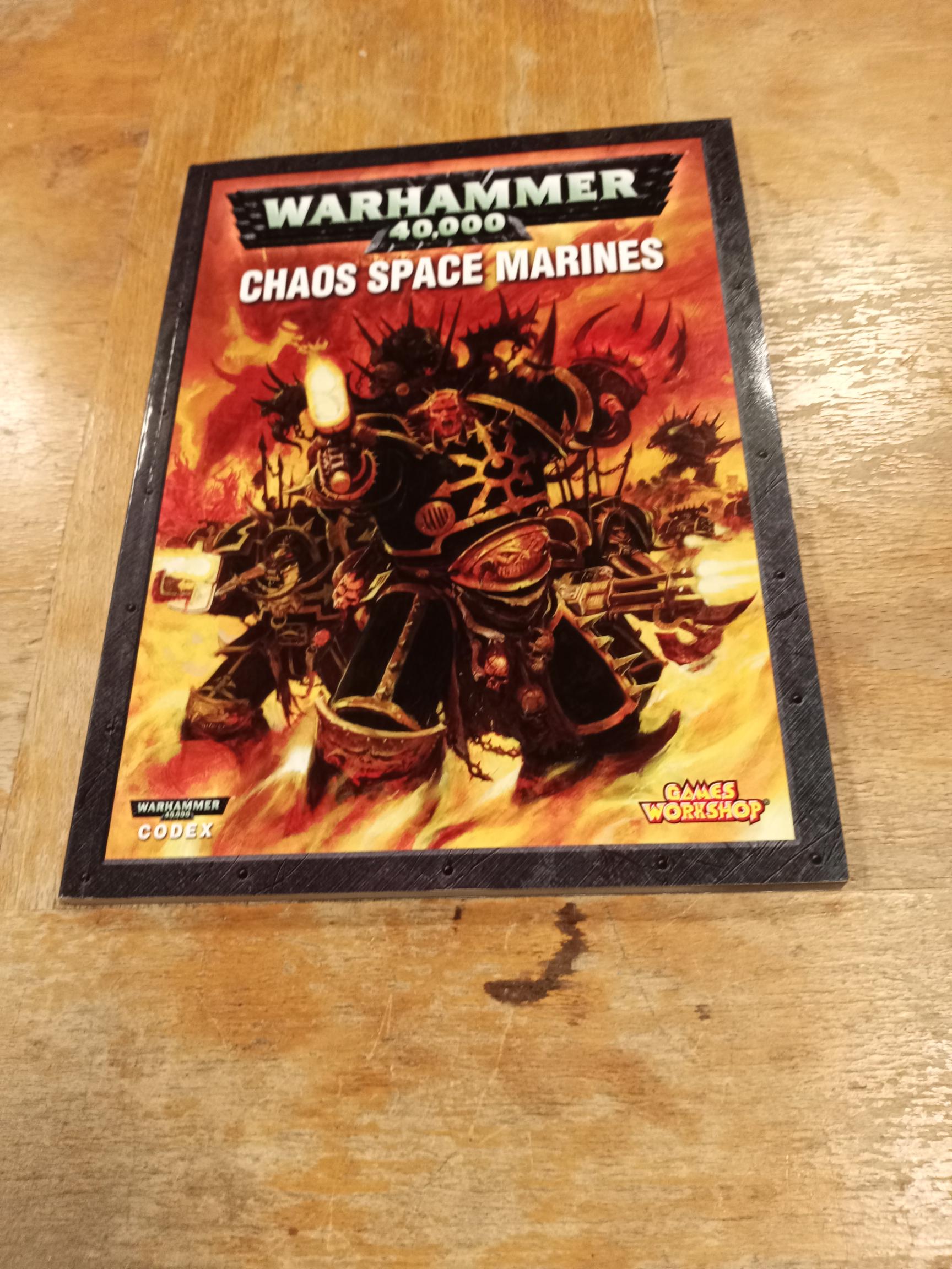 Warhammer 40,000 Chaos Space Marines 4th Edition Codex Games Workshop ...