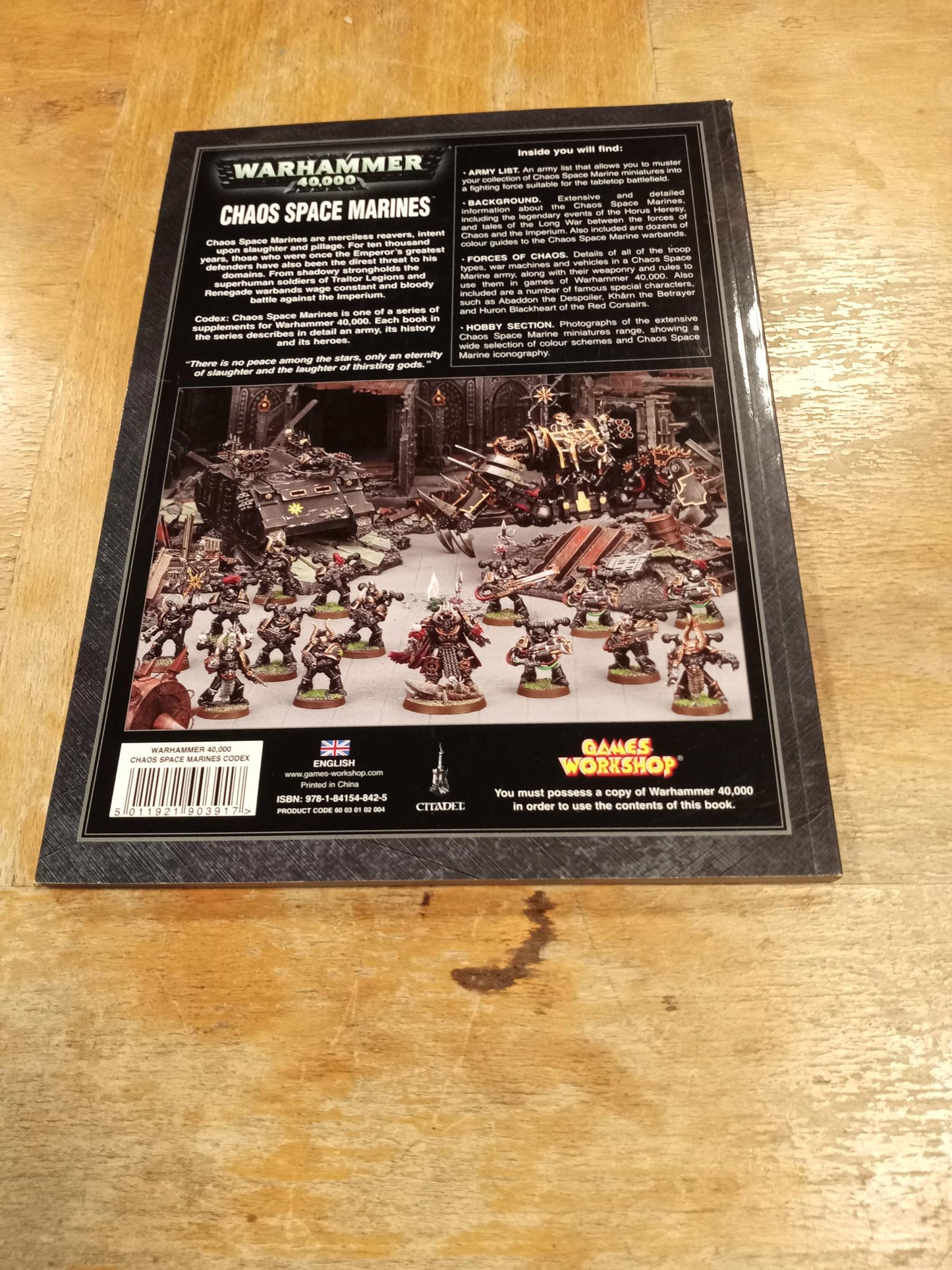 Warhammer 40,000 Chaos Space Marines 4th Edition Codex Games Workshop