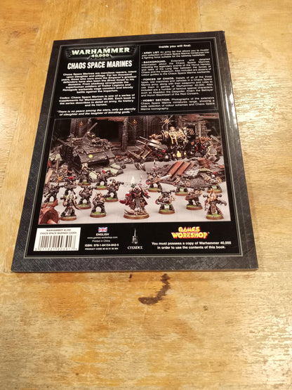 Warhammer 40,000 Chaos Space Marines 4th Edition Codex Games Workshop