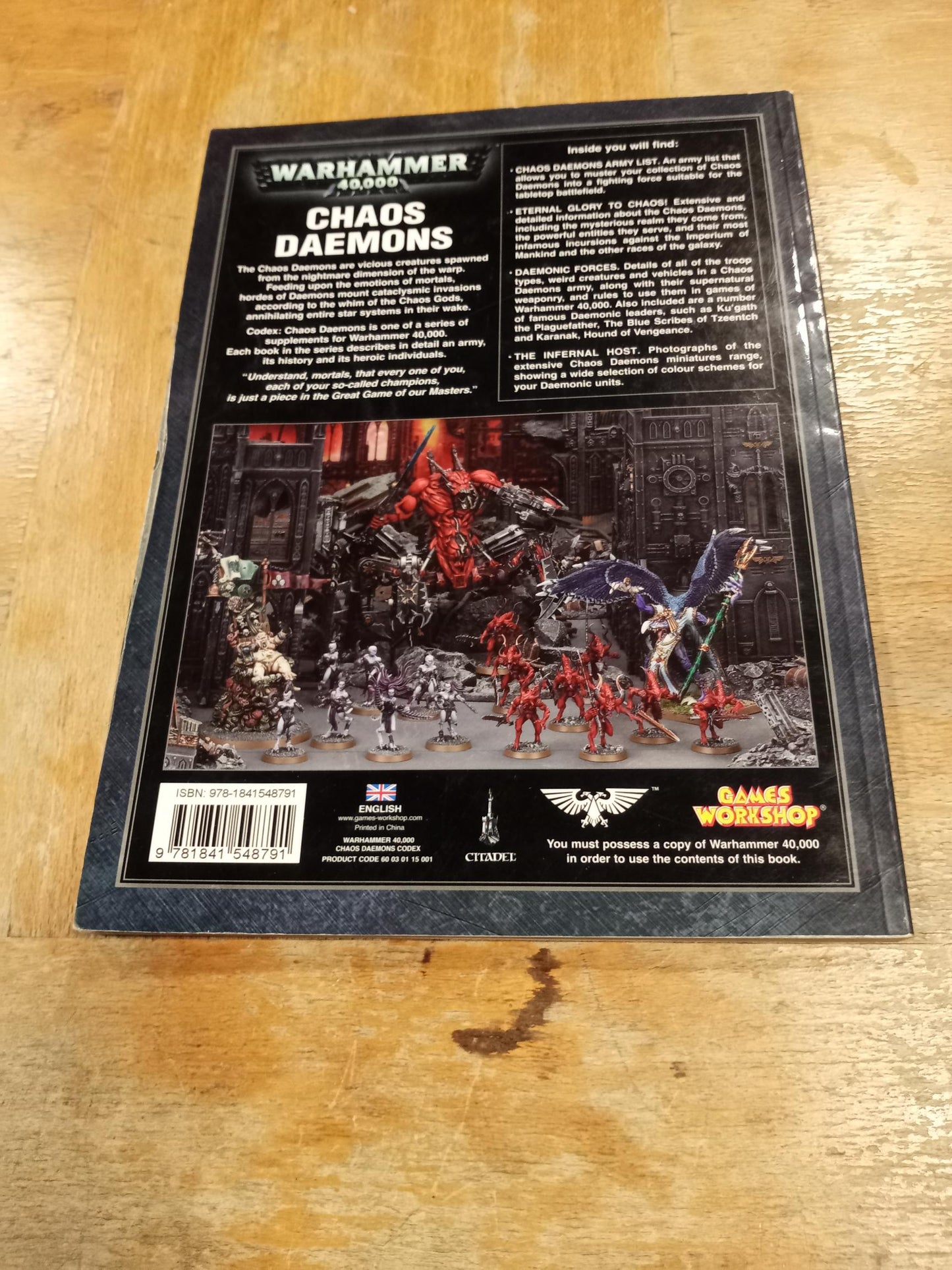 Warhammer 40k Chaos Daemons Codex 4th Edition Games Workshop