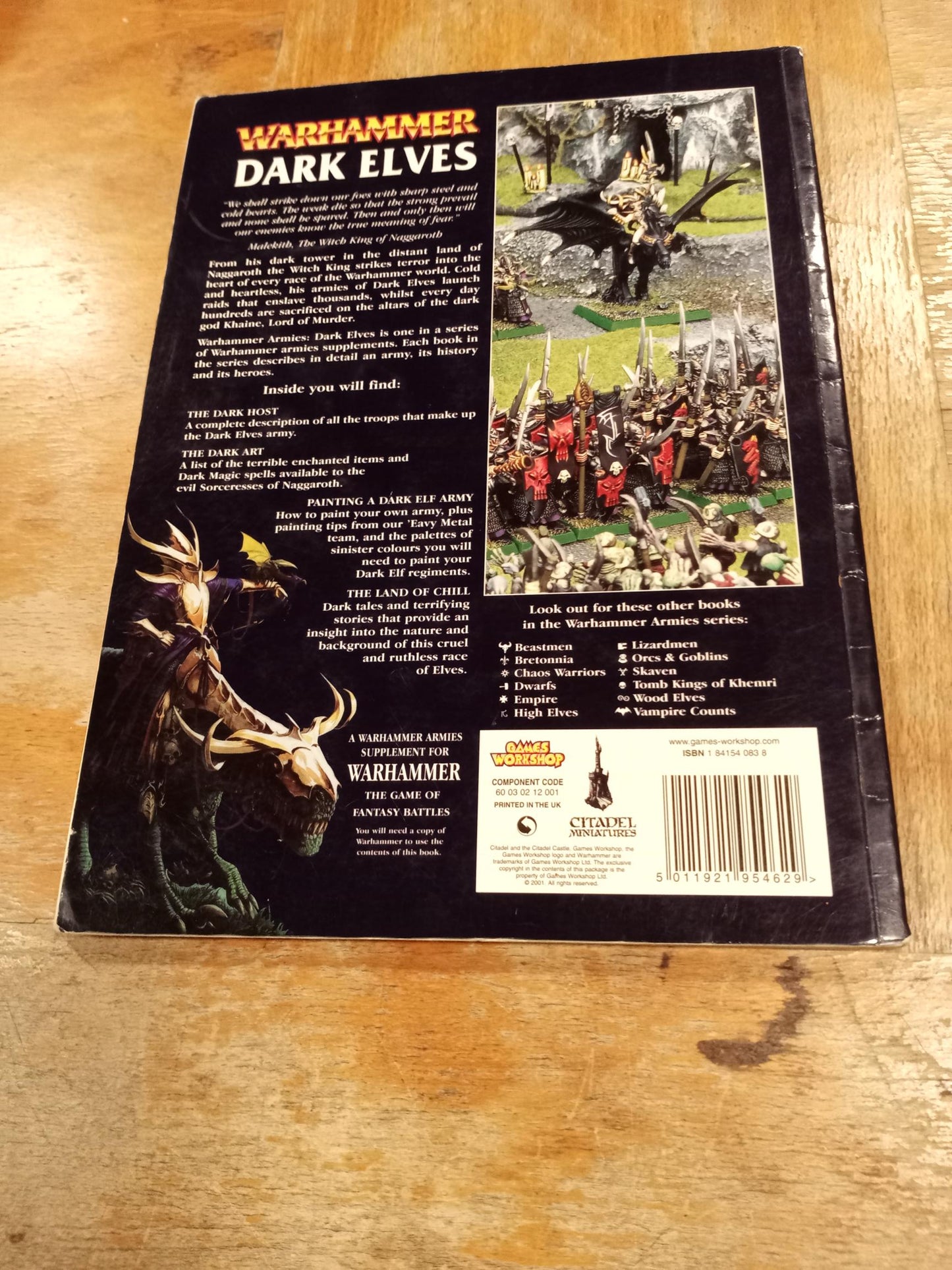 Warhammer Dark Elves Army Book 6th edition Fantasy