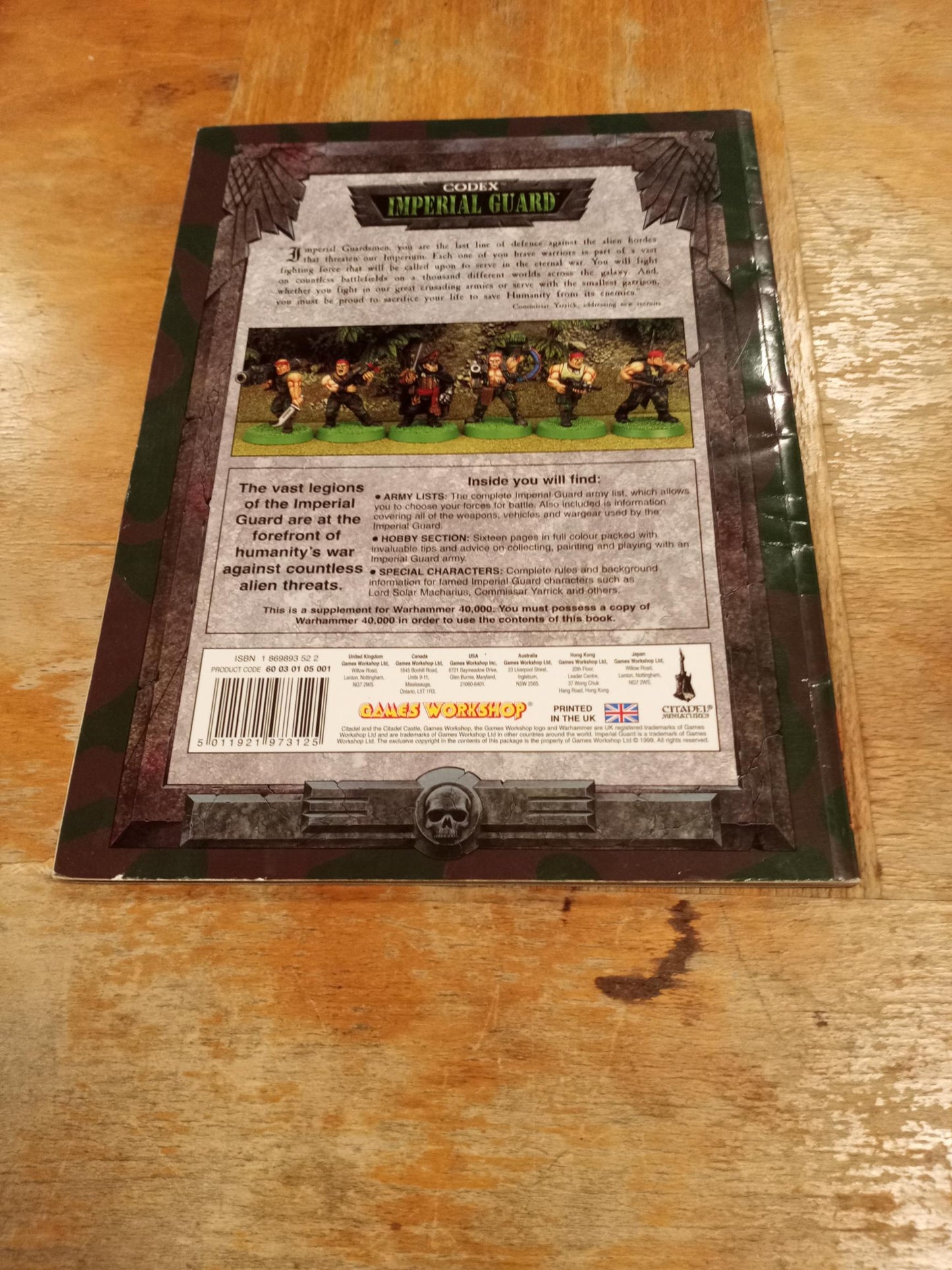 Warhammer 40.000 Imperial Guard Codex 3rd Ed Games Workshop 1999