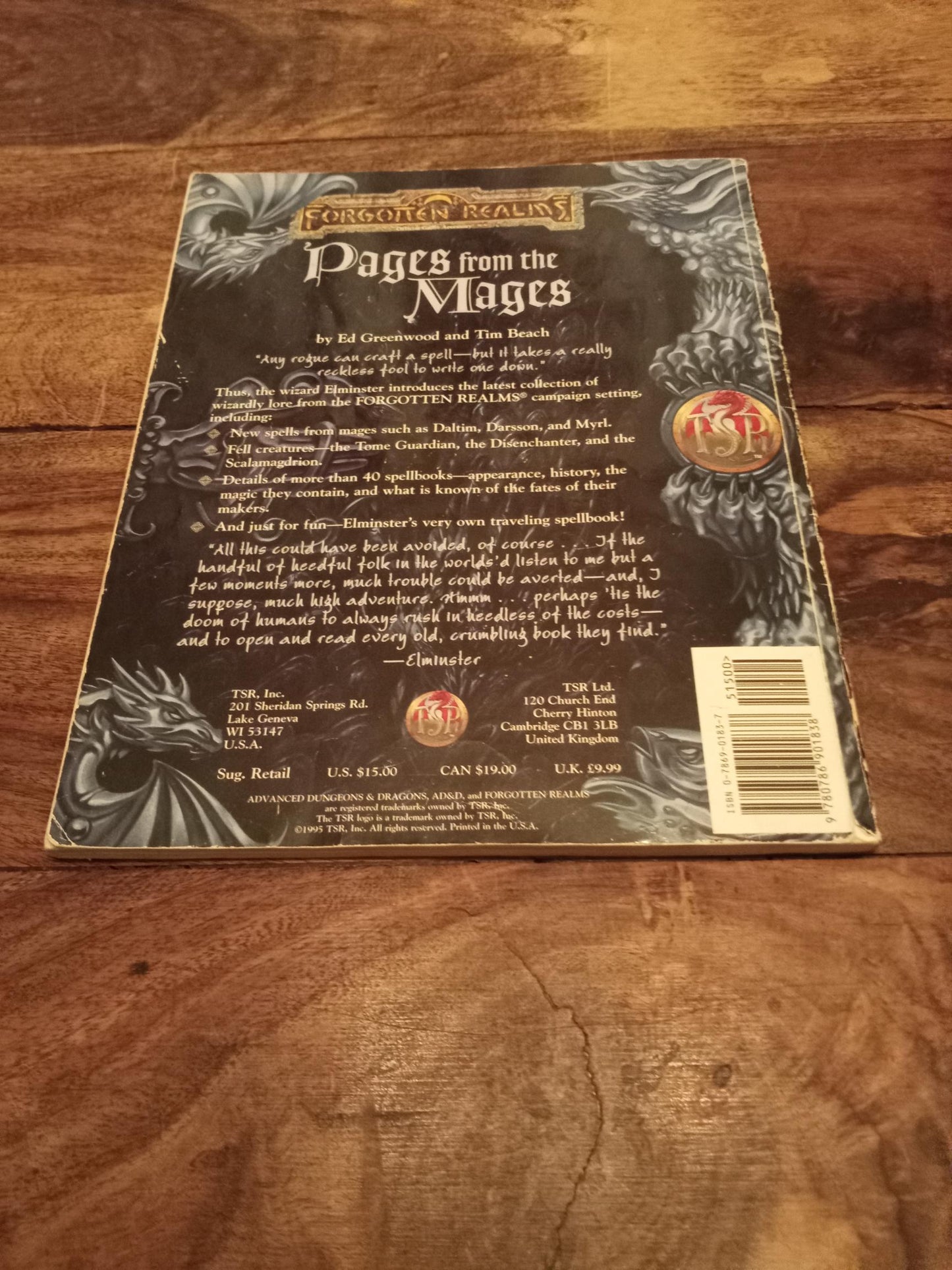 Forgotten Realms Pages from the Mages TSR 9491 AD&D 1995