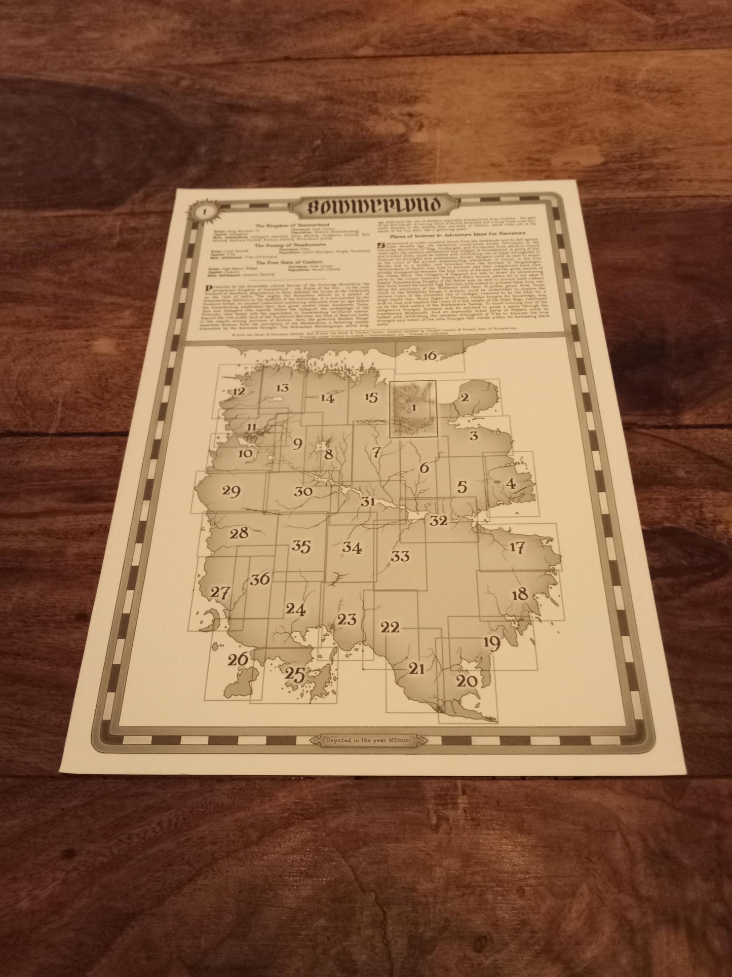 Lone Wolf Map of Magnamund 01 Cubicle Seven 2017