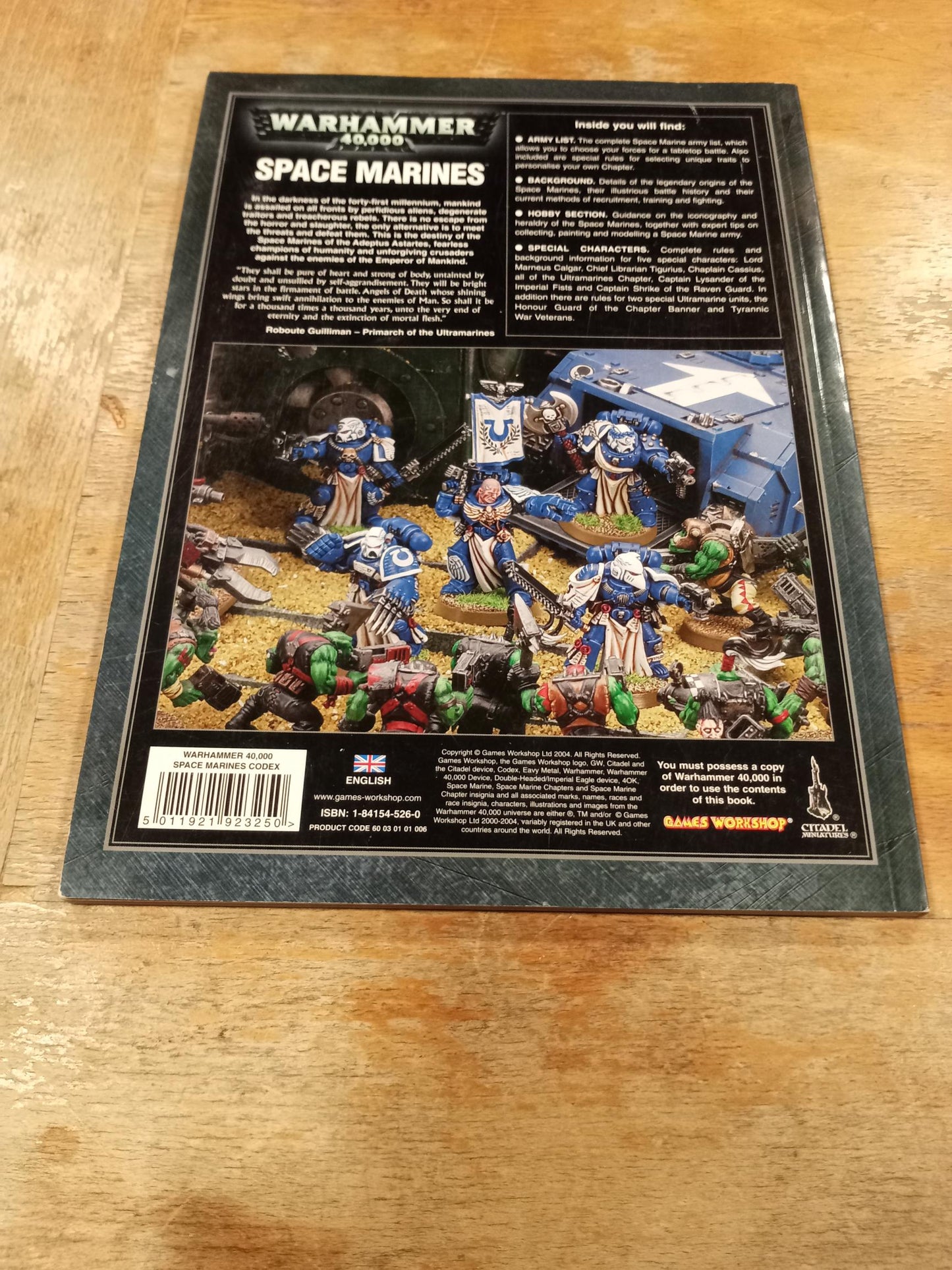 Warhammer 40K Space Marines Codex 2004 edition Games Workshop