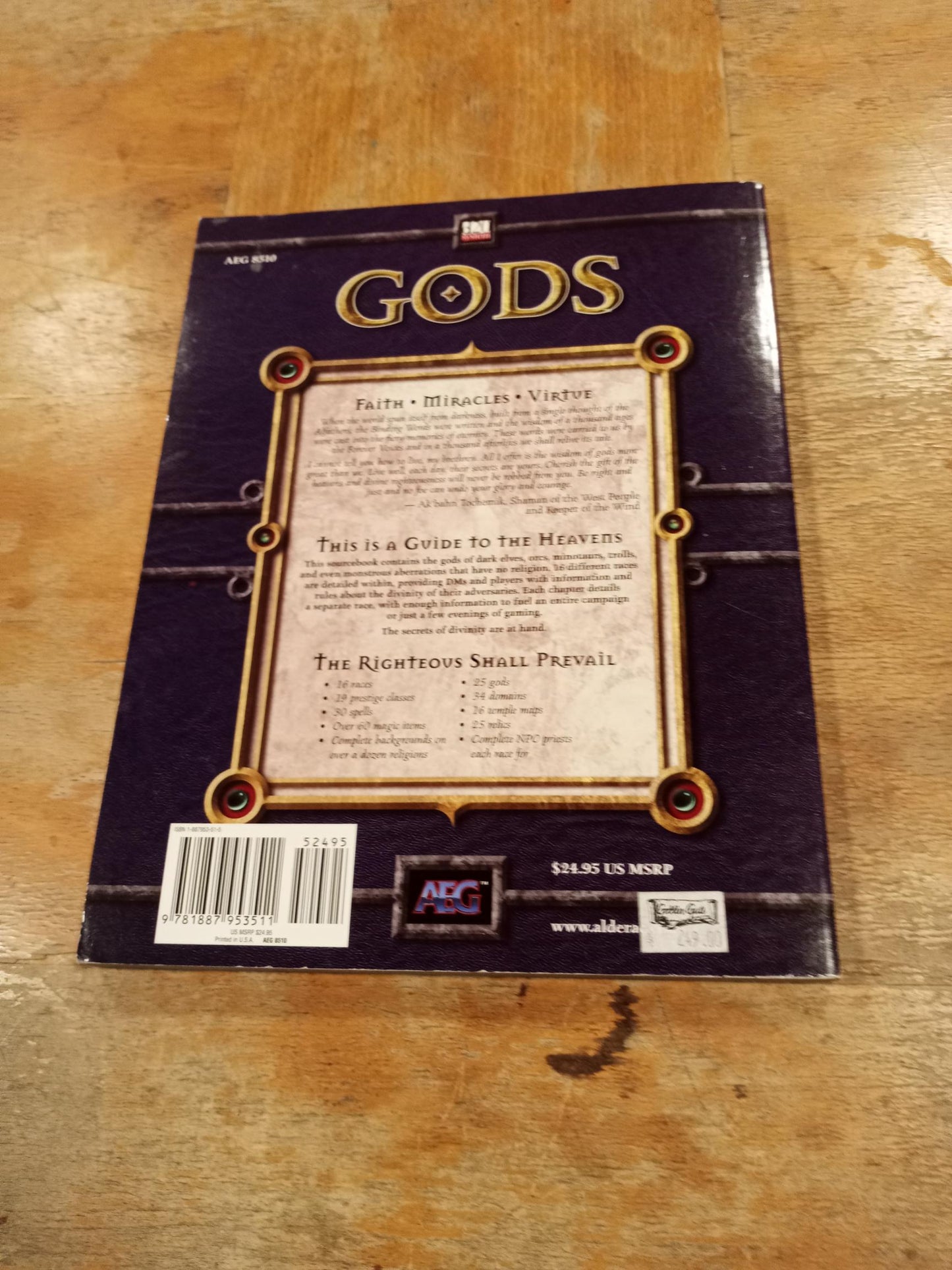 Gods d20 AEG8510 Alderac Entertainment 2002