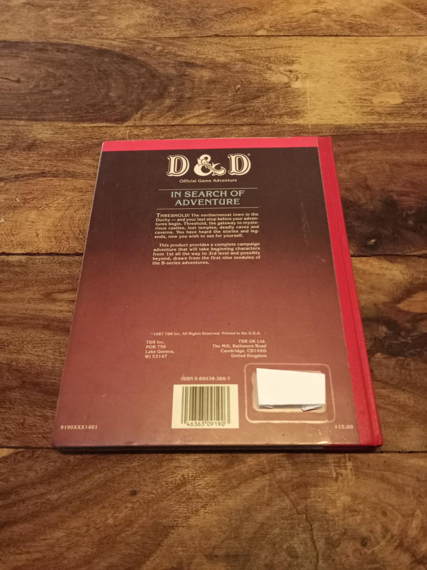 Dungeons & Dragons In Search of Adventure B1-9 TSR 1987