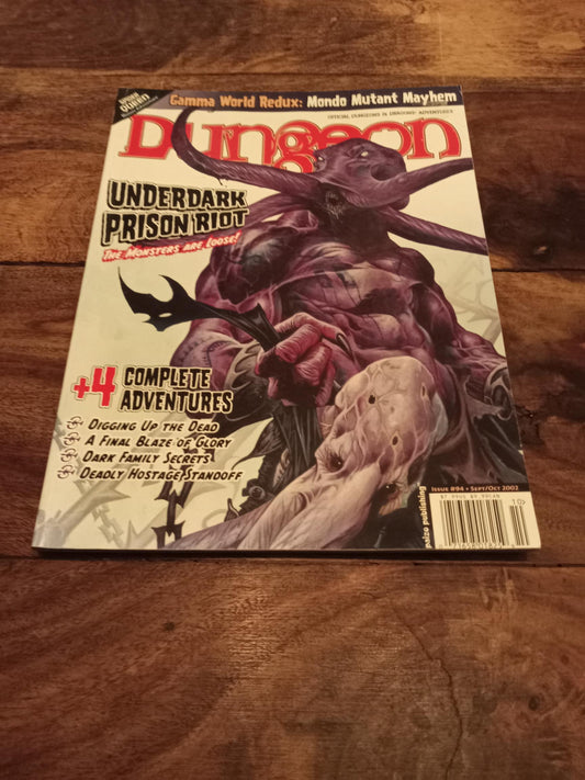 Dragon Magazine #94 RARE MISPRINT ISSUE 94/92 TSR 2002