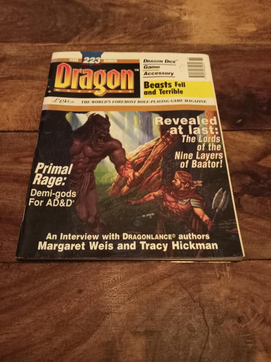 Dragon Magazine #223 With Cards November 1995 TSR D&D
