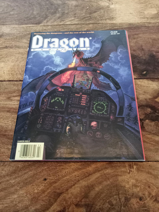 Dragon Magazine #143 With Inserts March 1989 TSR AD&D
