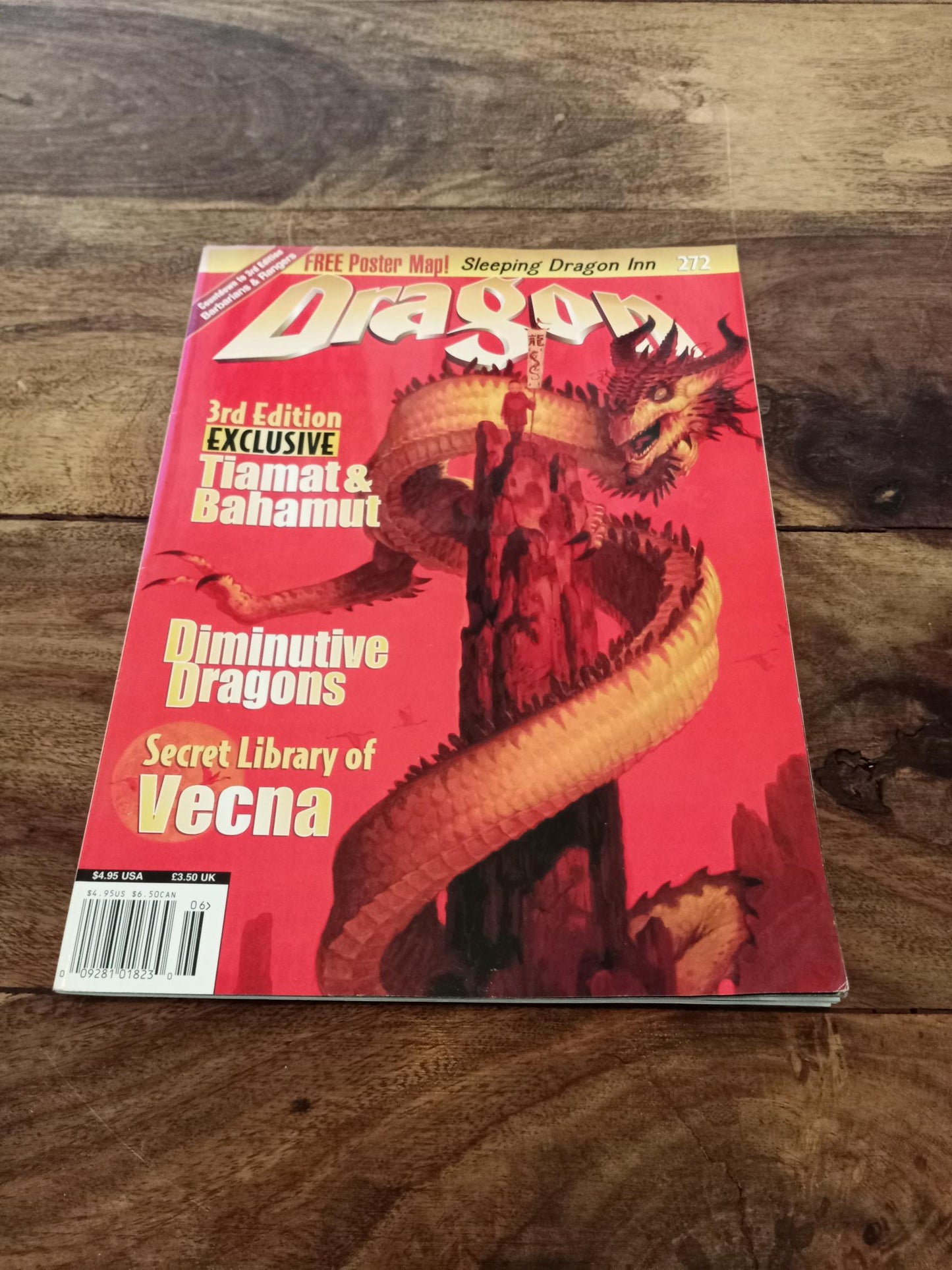 Dragon Magazine #272 With Poster map June 2000 TSR AD&D