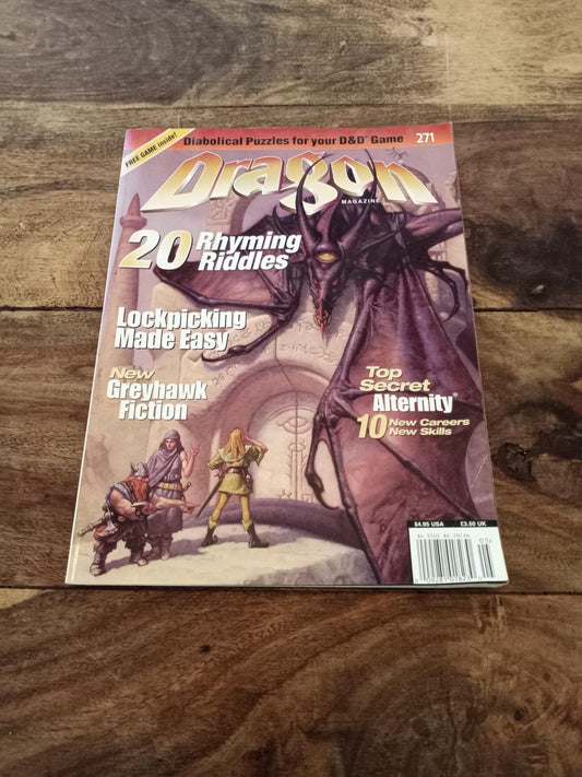 Dragon Magazine #271 With Inserts May 2000 TSR AD&D