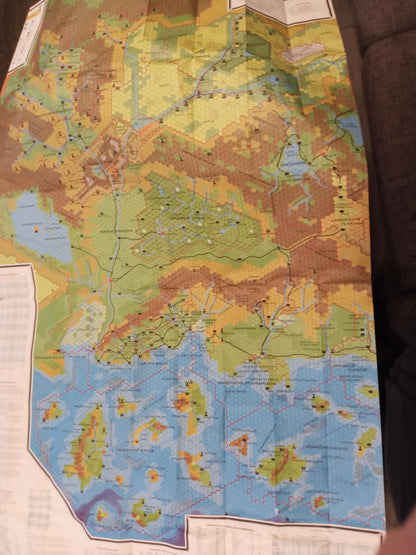 The Western Countries Trail Map Dungeons & Dragons TSR 9403 TM1 D&D 1989