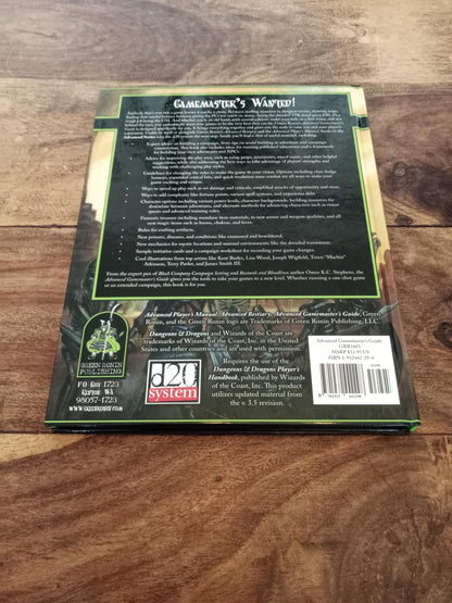 d20 Advanced Gamemaster's Guide Green Ronin 2005