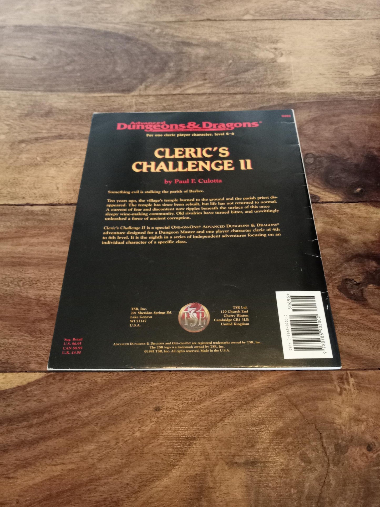 Dungeons & Dragons Cleric's Challenge II TSR 1995