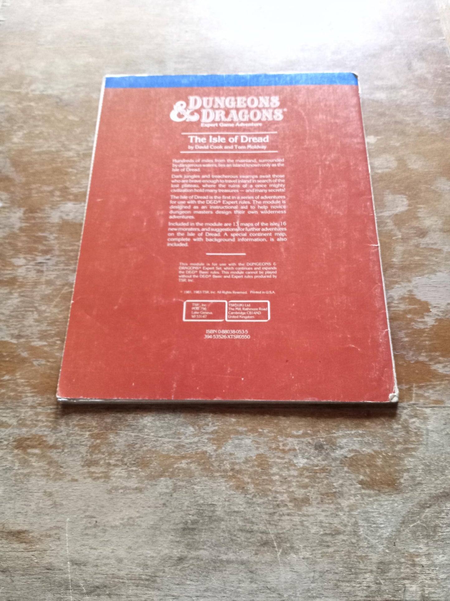 Dungeons & Dragons The Isle of Dread TSR 1983