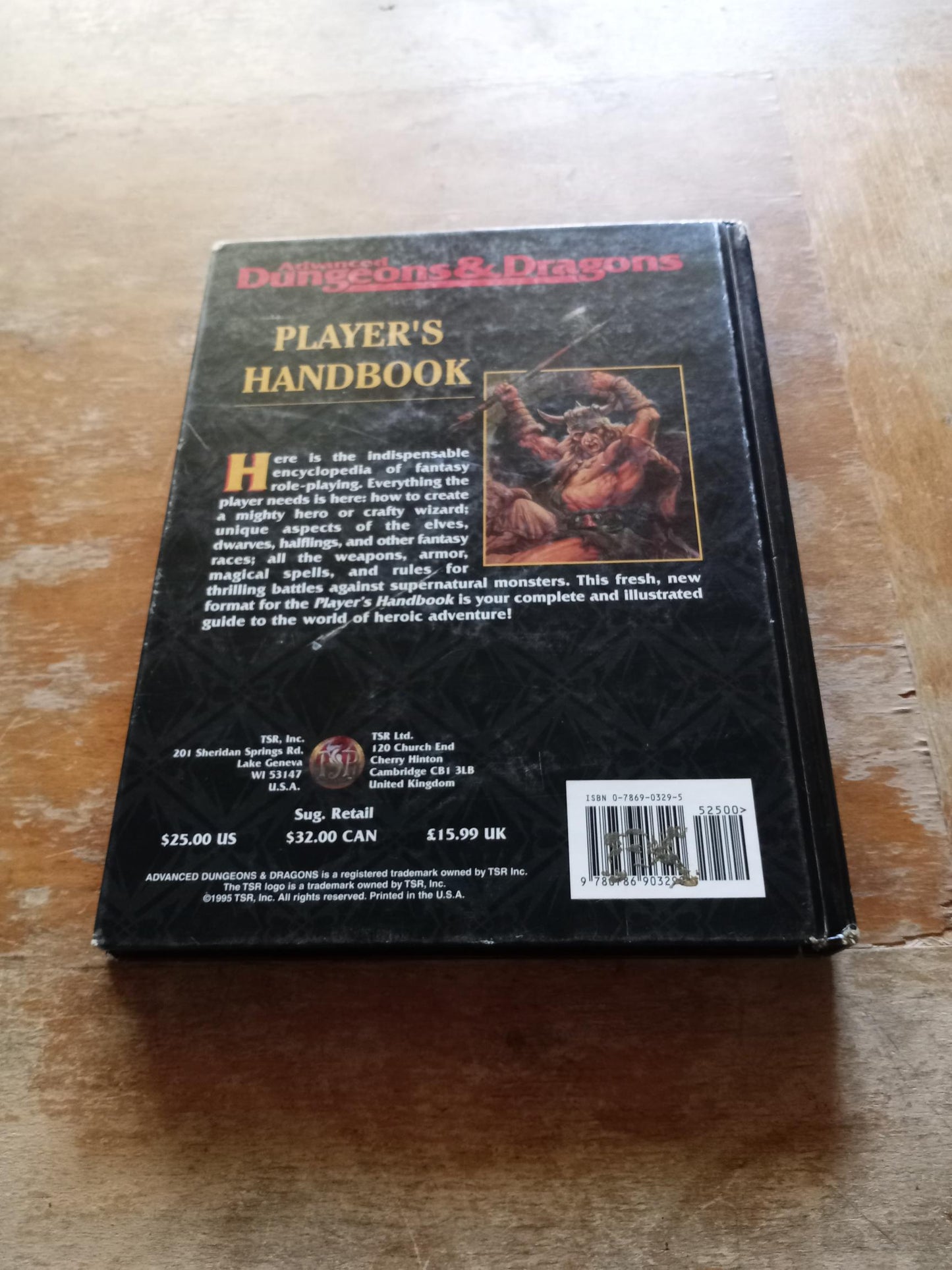 AD&D Player's Handbook Advanced Dungeons & Dragons TSR