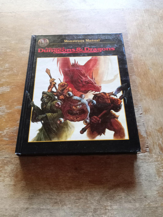 AD&D Monstrous Manual 7th Printing Black Cover TSR 1993